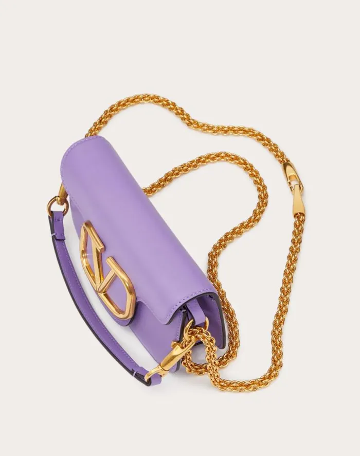 Valentino Shoulder Bags Woman Valentino Garavani Loc Small Shoulder Bag In Calfskin For Woman In Light Ivory Light Ivory