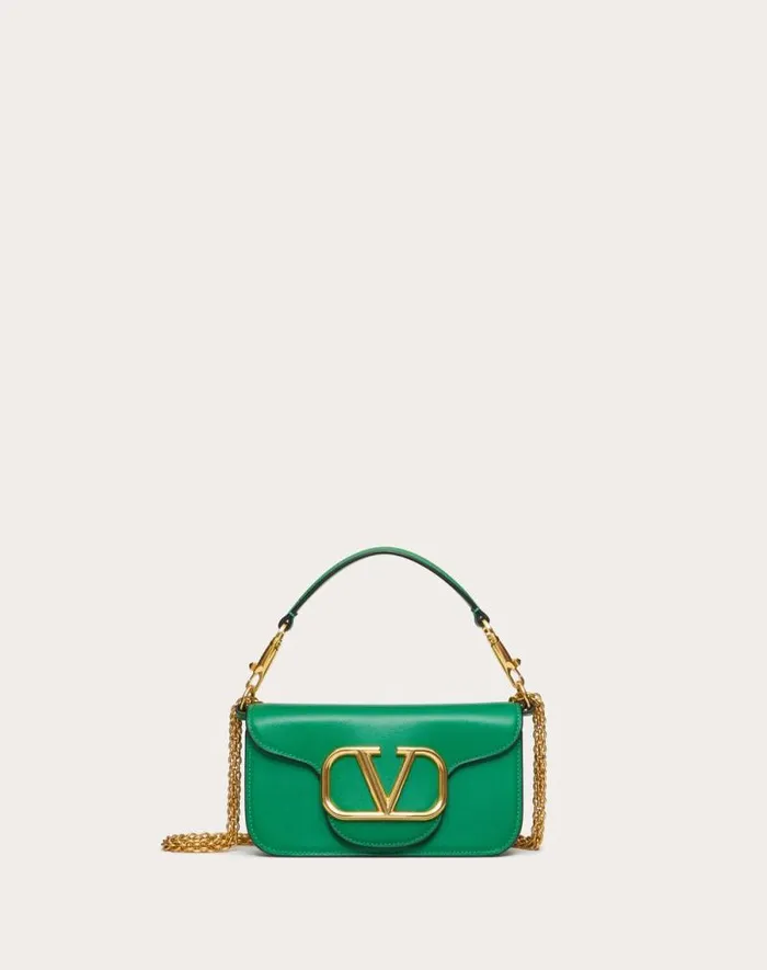 Valentino Shoulder Bags Woman Valentino Garavani Loc Small Shoulder Bag In Calfskin For Woman In Light Ivory Light Ivory