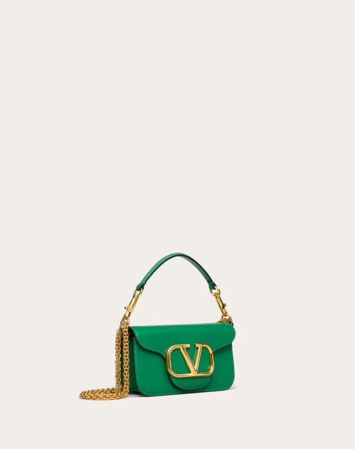 Valentino Shoulder Bags Woman Valentino Garavani Loc Small Shoulder Bag In Calfskin For Woman In Light Ivory Light Ivory