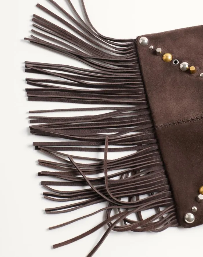 Valentino Shoulder Bags Woman Valentino Garavani Nellcte Suede Shoulder Bag With Fringes For Woman In Brown Brown Valentino Shoulder Bags Woman Valentino Garavani Nellcte Suede Shoulder Bag With Fringes For Woman In Brown Brown