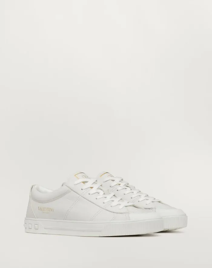 Valentino Sneakers Man Cityplanet Calfskin Sneaker For Man In Black Black Valentino Sneakers Man Cityplanet Calfskin Sneaker For Man In Black Black