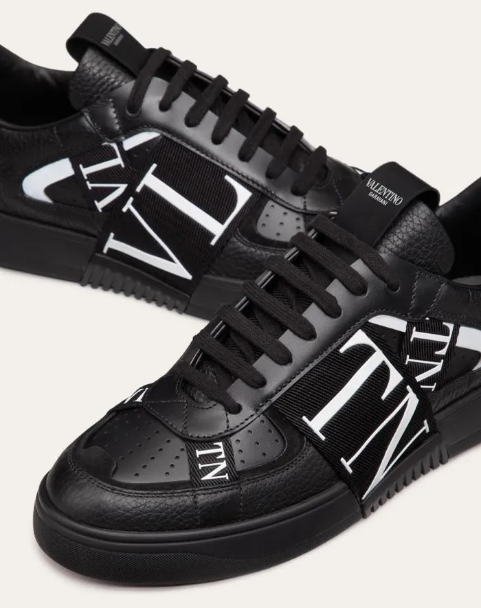 Valentino Sneakers Man Lowtop Calfskin Vl7n Sneaker With Bands For Man In Whiteicepastel Grey Whiteicepastel Grey Valentino Sneakers Man Lowtop Calfskin Vl7n Sneaker With Bands For Man In Whiteicepastel Grey Whiteicepastel Grey