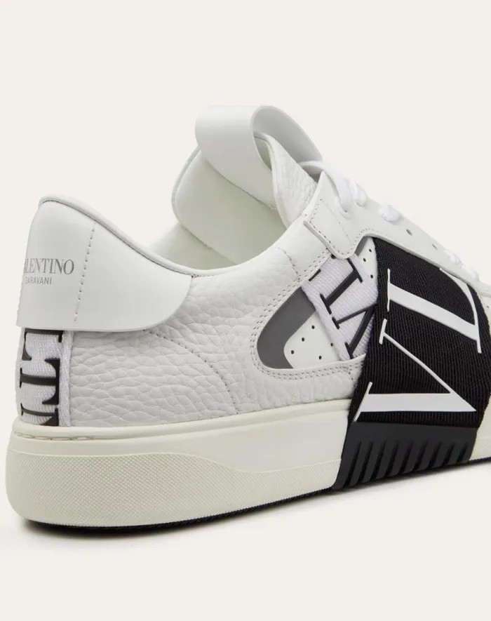 Valentino Sneakers Man Lowtop Calfskin Vl7n Sneaker With Bands For Man In Whiteicepastel Grey Whiteicepastel Grey Valentino Sneakers Man Lowtop Calfskin Vl7n Sneaker With Bands For Man In Whiteicepastel Grey Whiteicepastel Grey