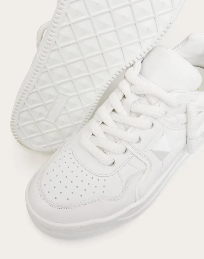 Valentino Sneakers Man One Stud Xl Nappa Leather Lowtop Sneaker For Man In White White Valentino Sneakers Man One Stud Xl Nappa Leather Lowtop Sneaker For Man In White White