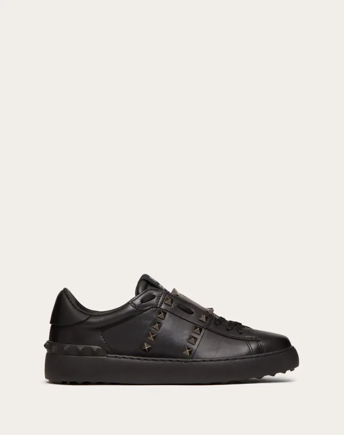 Valentino Sneakers Woman Rockstud Untitled Noir Calfskin Leather Sneaker For Woman In Black Black Valentino Sneakers Woman Rockstud Untitled Noir Calfskin Leather Sneaker For Woman In Black Black