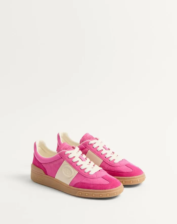 Valentino Sneakers Woman Upvillage Crosta Sneaker For Woman In Sweet Pinkgreenglace Sweet Pinkgreenglace