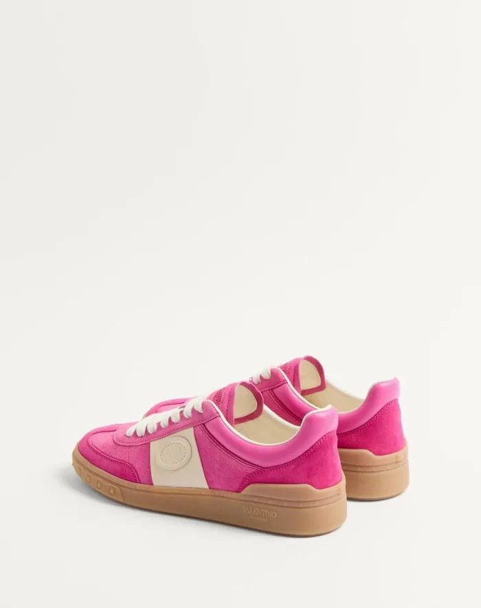 Valentino Sneakers Woman Upvillage Crosta Sneaker For Woman In Sweet Pinkgreenglace Sweet Pinkgreenglace