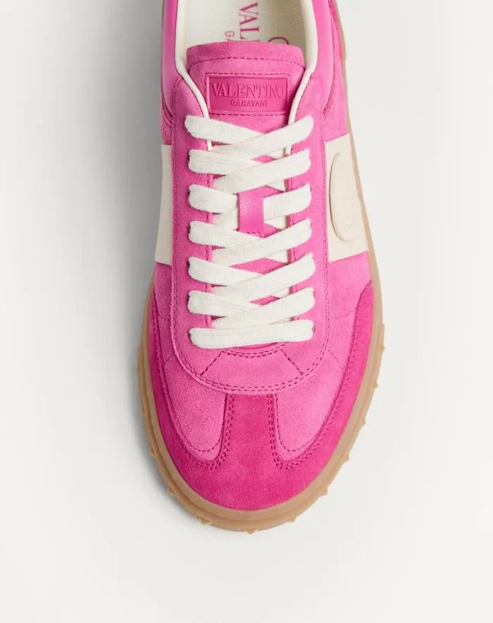 Valentino Sneakers Woman Upvillage Crosta Sneaker For Woman In Sweet Pinkgreenglace Sweet Pinkgreenglace