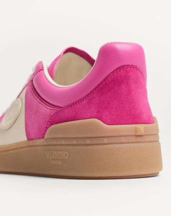 Valentino Sneakers Woman Upvillage Crosta Sneaker For Woman In Sweet Pinkgreenglace Sweet Pinkgreenglace