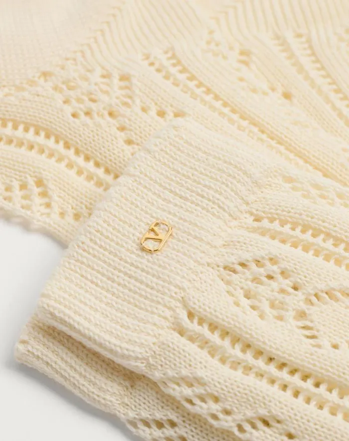 Valentino Soft Accessories Man Perforated Cotton Socks With Vlogo For Man In Butter Butter Valentino Soft Accessories Man Perforated Cotton Socks With Vlogo For Man In Butter Butter