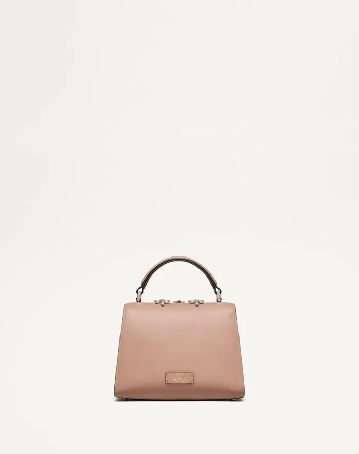 Valentino Top Handle Bags Woman Valentino Garavani Vsling Mini Embroidered Handbag For Woman In Blackruthenium Blackruthenium Valentino Top Handle Bags Woman Valentino Garavani Vsling Mini Embroidered Handbag For Woman In Blackruthenium Blackruthenium