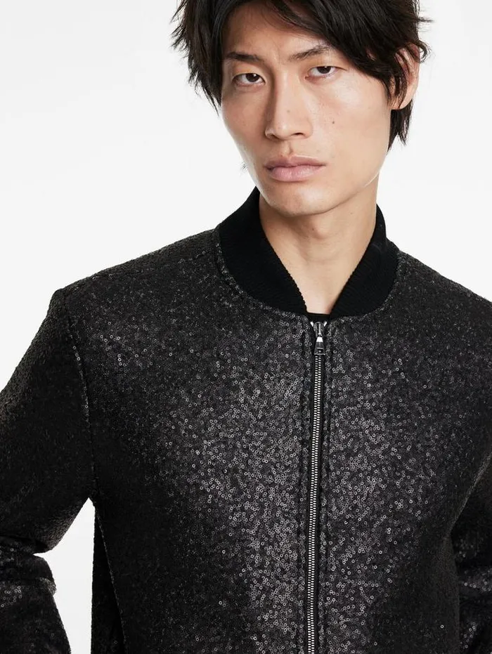 VENETICO BASEBALL JACKET Black Men John Varvatos Coats And Jackets