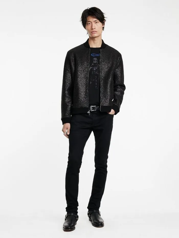 VENETICO BASEBALL JACKET Black Men John Varvatos Coats And Jackets