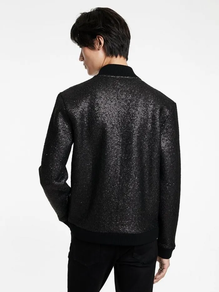 VENETICO BASEBALL JACKET Black Men John Varvatos Coats And Jackets