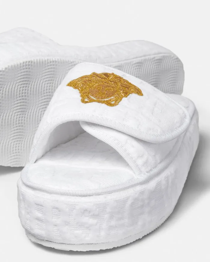 Versace Allover Slippers White Home and Lifestyle Versace Slippers