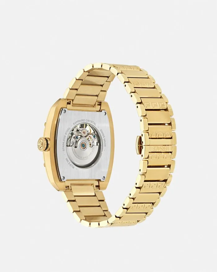 Versace Dominus Skeleton Watch Gold Men Versace Watches
