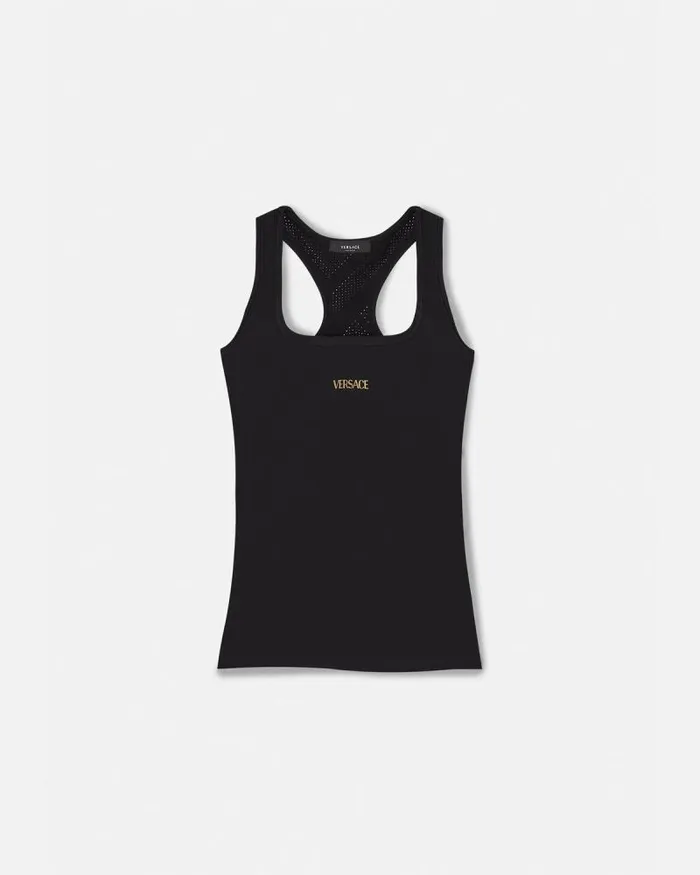 Versace Gym Tank Top Black Women Versace Activewear