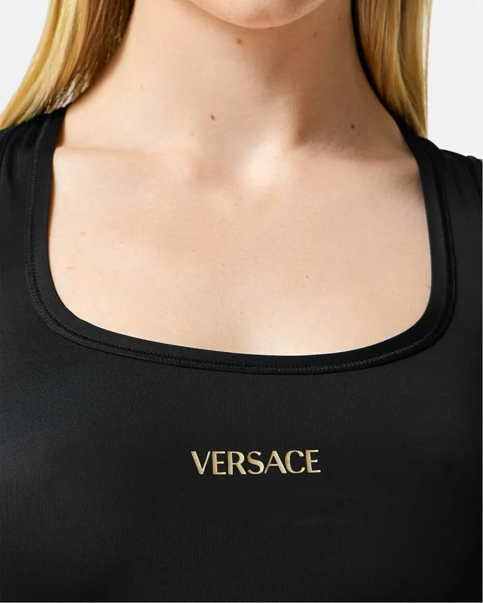Versace Gym Tank Top Black Women Versace Activewear