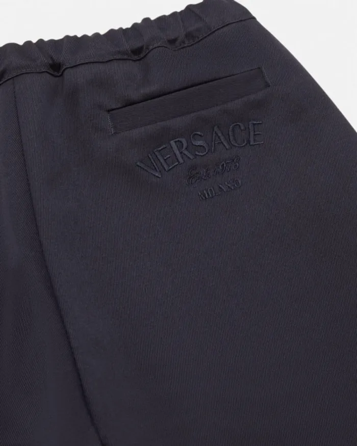 Versace Milano Stamp Baby Pants Blue Children Versace Clothing