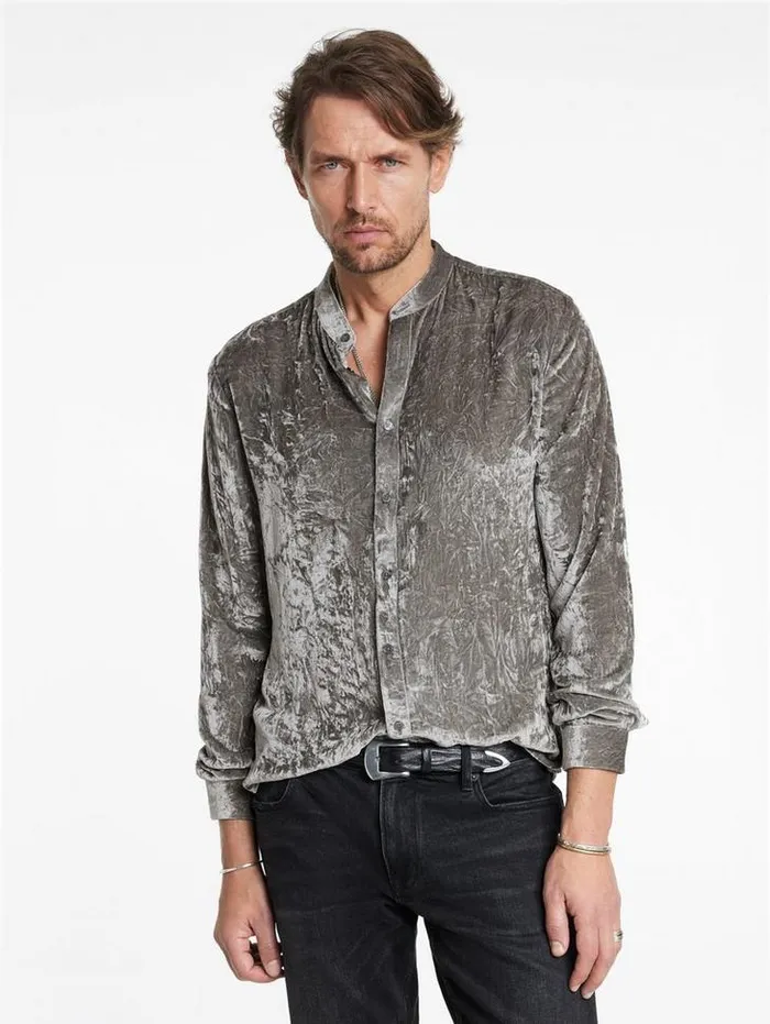 VIGO SHIRT Smoked Pearl Grey Men John Varvatos Shirts