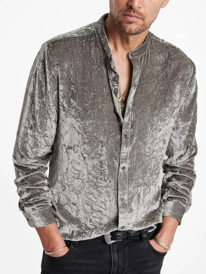 VIGO SHIRT Smoked Pearl Grey Men John Varvatos Shirts