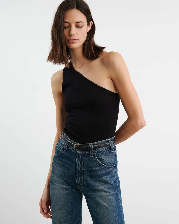 VIVIANNE KNIT TOP Black Women Nili Lotan Tops