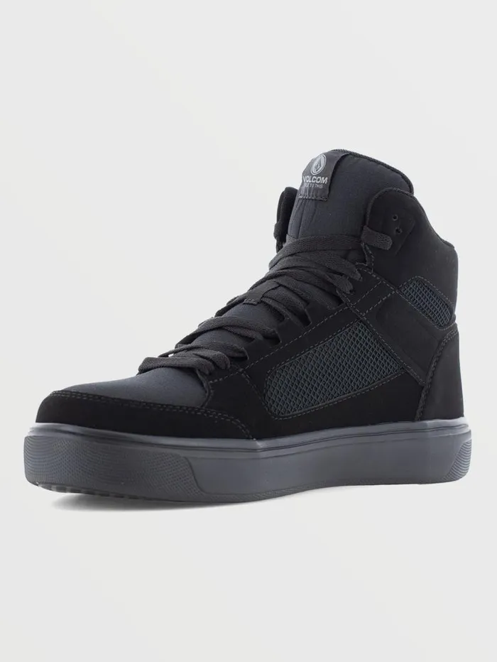 Volcom Workwear Evolve High Top Shoes 8211 Black Mens Volcom Workwear Shoes