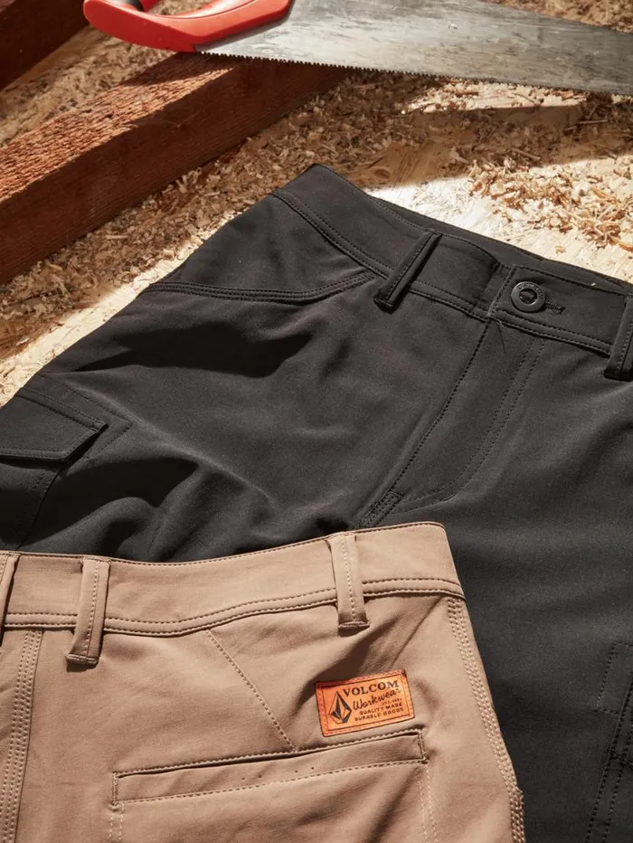 Volcom Workwear Slab Hybrid Shorts 8211 Black Mens Volcom Shorts