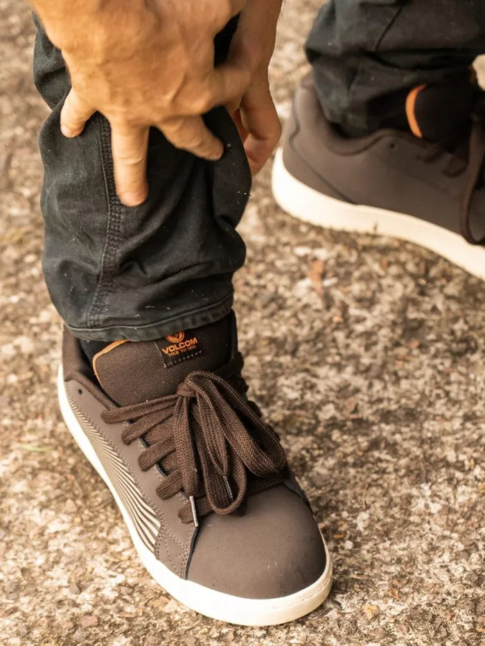 Volcom Workwear Stone Op Art Shoes 8211 Dark Brown Mens Volcom Workwear Shoes