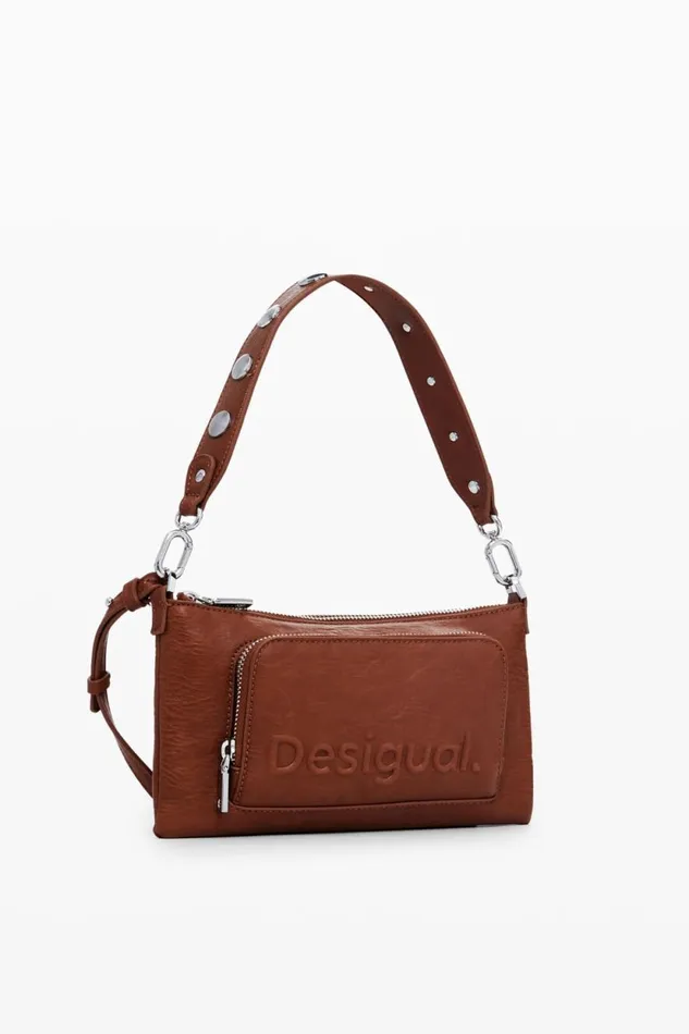 Wallets Women Desigual Twopocket Zip Wallet Brown