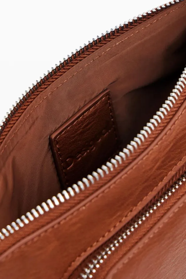 Wallets Women Desigual Twopocket Zip Wallet Brown