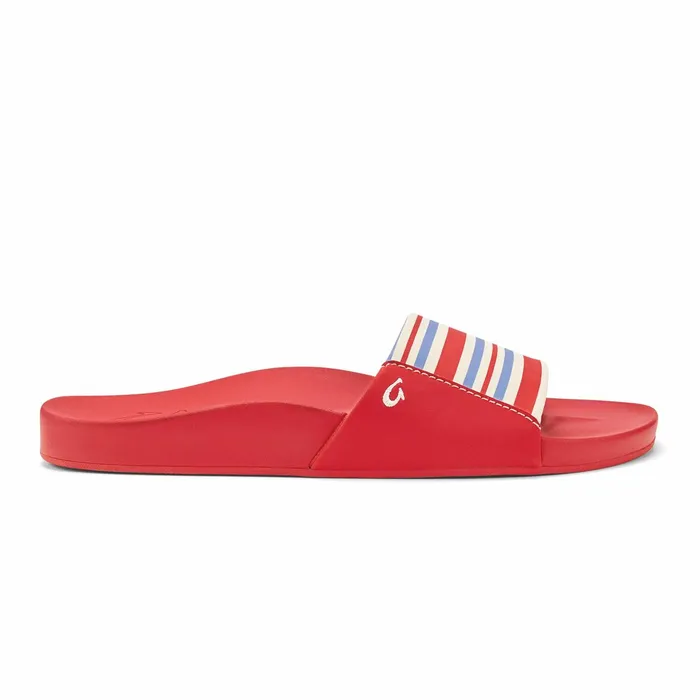 WaterFriendly Women Olukai Kpuni Slide Sandals 8211 Lehua Flower Stripe 8211 Color