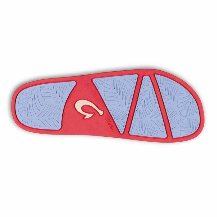 WaterFriendly Women Olukai Kpuni Slide Sandals 8211 Lehua Flower Stripe 8211 Color WaterFriendly Women Olukai Kpuni Slide Sandals 8211 Lehua Flower Stripe 8211 Color