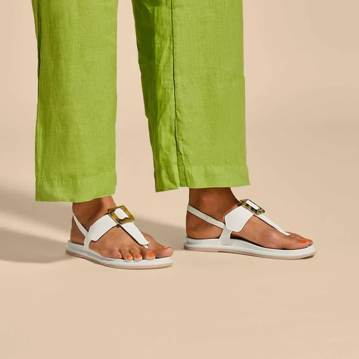 WaterFriendly Women Olukai Lai TBar Strappy Sandals 8211 White