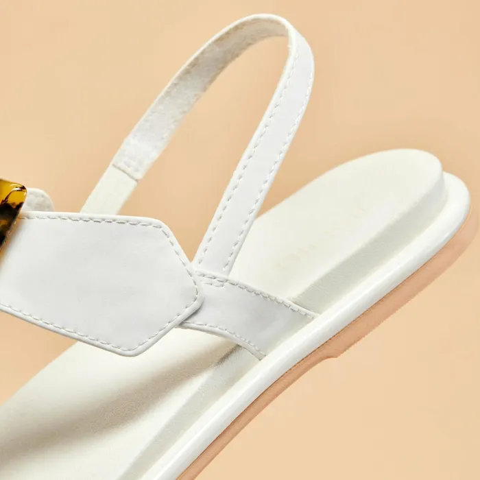WaterFriendly Women Olukai Lai TBar Strappy Sandals 8211 White