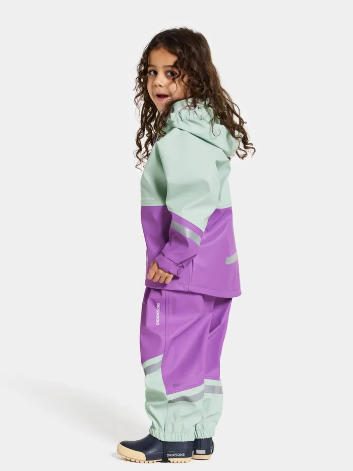 Waterman Kids039 Set Galon Pale Mint Kids Didriksons Unlined Rain Set