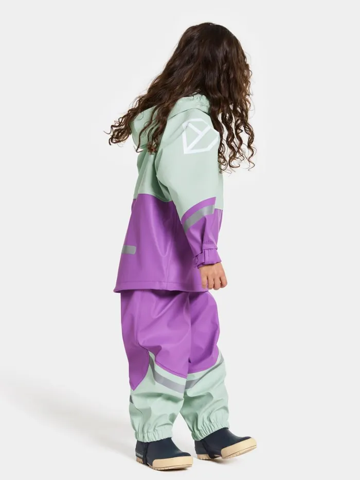 Waterman Kids039 Set Galon Pale Mint Kids Didriksons Unlined Rain Set
