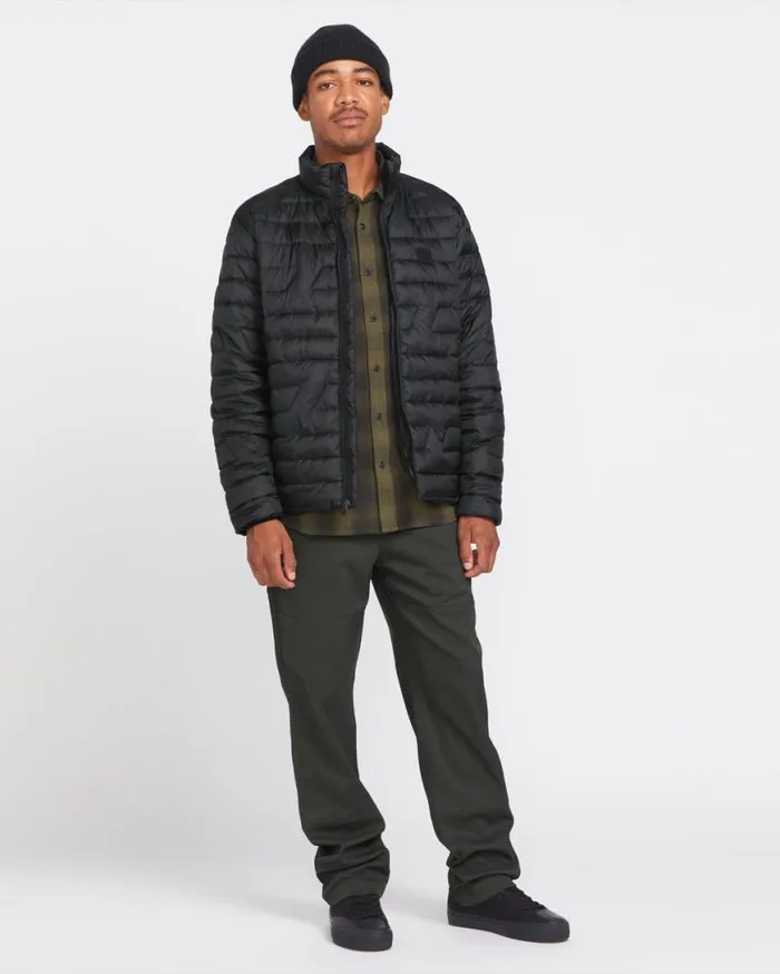 Weestone Puff Jacket 8211 Black Mens Volcom Jackets and Vests