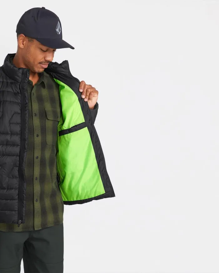 Weestone Puff Jacket 8211 Black Mens Volcom Jackets and Vests