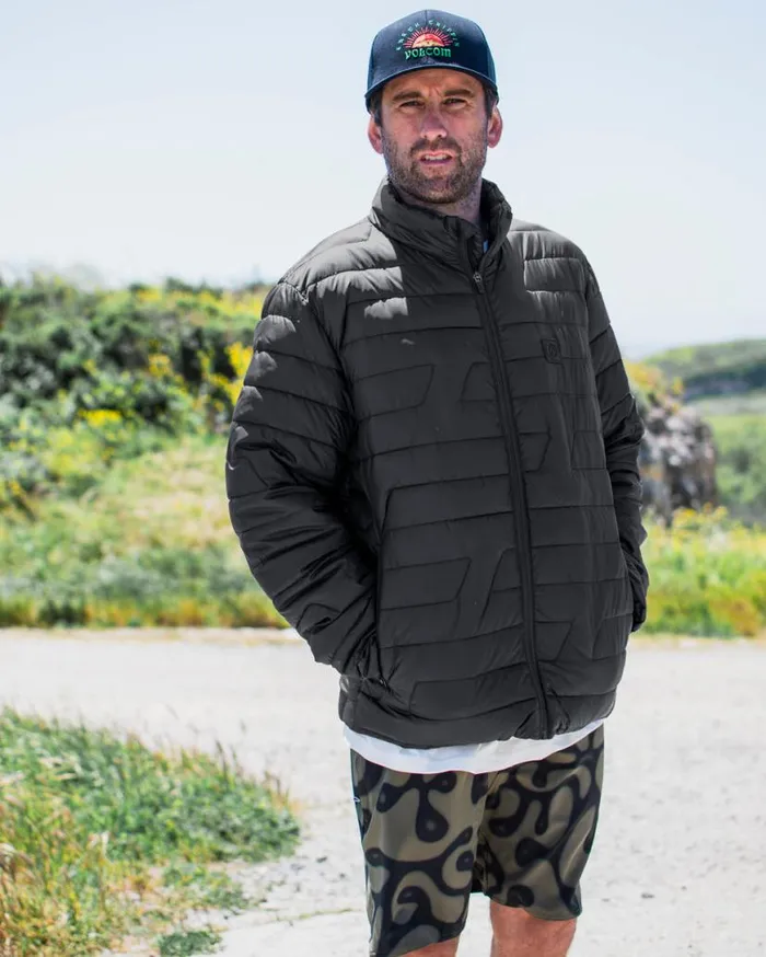 Weestone Puff Jacket 8211 Black Mens Volcom Jackets and Vests