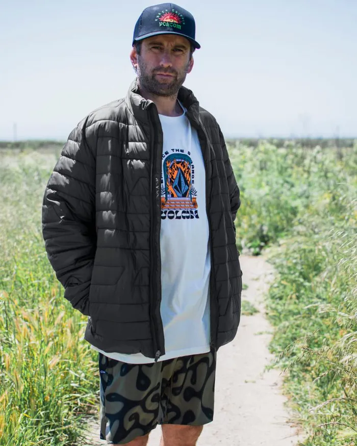 Weestone Puff Jacket 8211 Black Mens Volcom Jackets and Vests