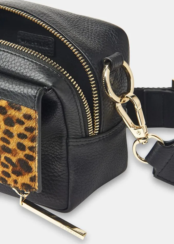 Whistles Bibi Bags Black Bibi Leopard Crossbody Bag 8211 Women