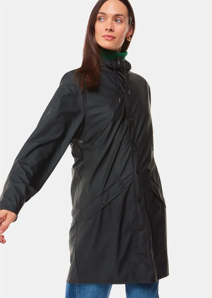 Whistles Coats and Jackets Black Rains Long Jacket 8211 Women
