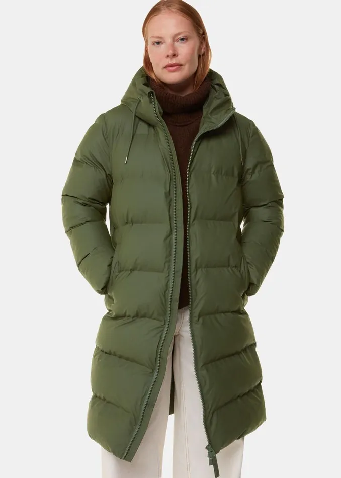 Whistles Coats and Jackets Dark Green Rains Alta Longer Puffer 8211 Women
