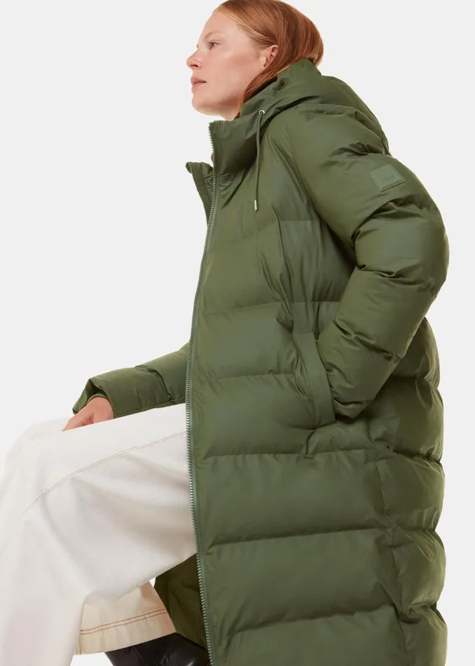 Whistles Coats and Jackets Dark Green Rains Alta Longer Puffer 8211 Women