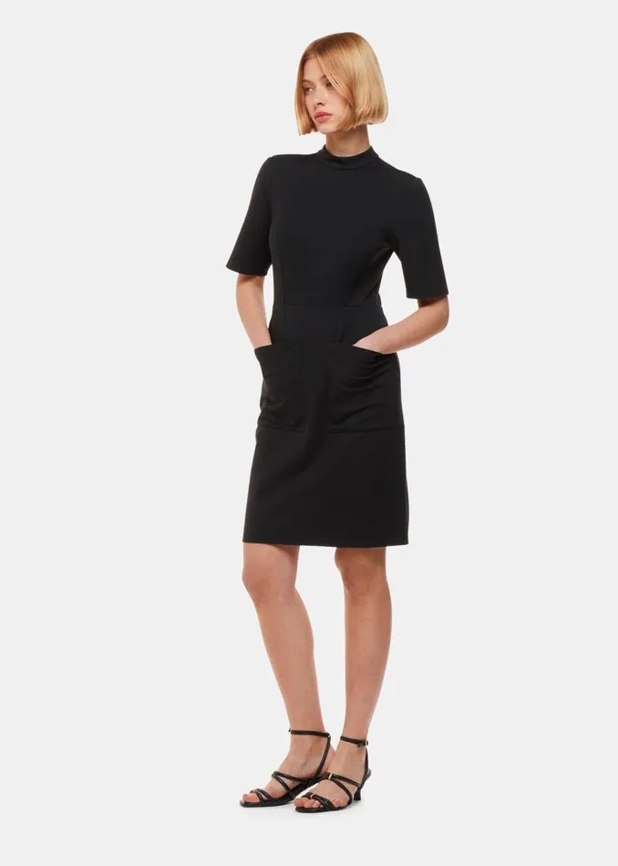 Whistles Dresses Black Alma Ponte Shift Dress 8211 Women