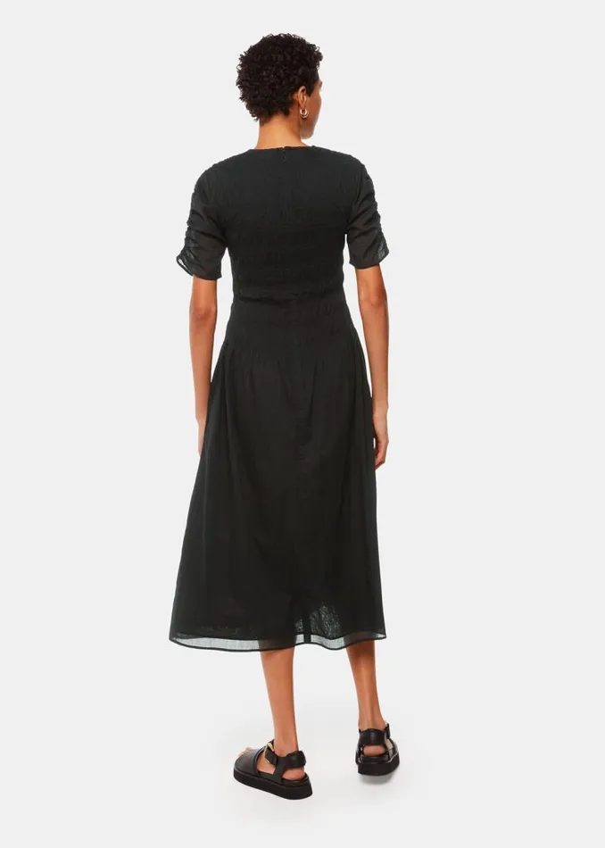 Whistles Dresses Black Avery Smocked Dress 8211 Women