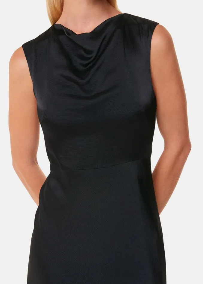 Whistles Dresses Black Cowl Neck Satin Maxi Dress 8211 Women