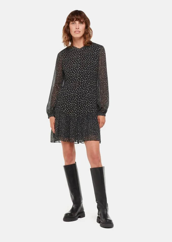 Whistles Dresses Black Speckled Polka Dot Dress 8211 Women