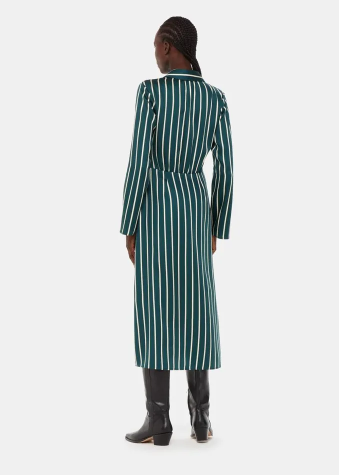 Whistles Dresses Green Alex Stripe Shirt Dress 8211 Women
